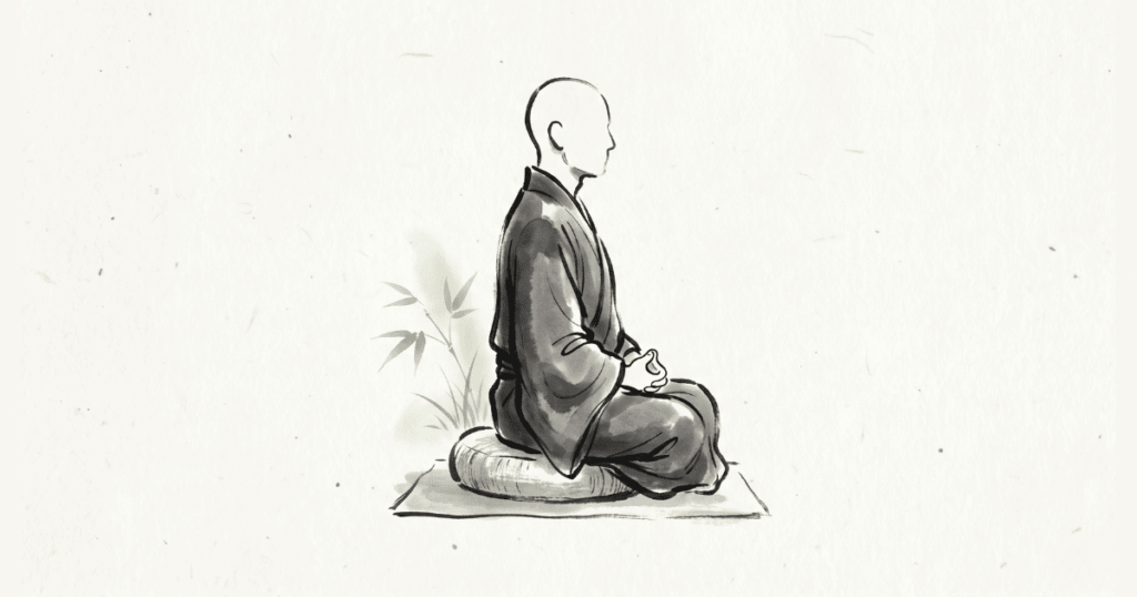 坐禅をする人の姿勢のイメージ